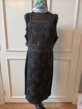 RACHEL Rachel Roy Black Textured Panel Dress
